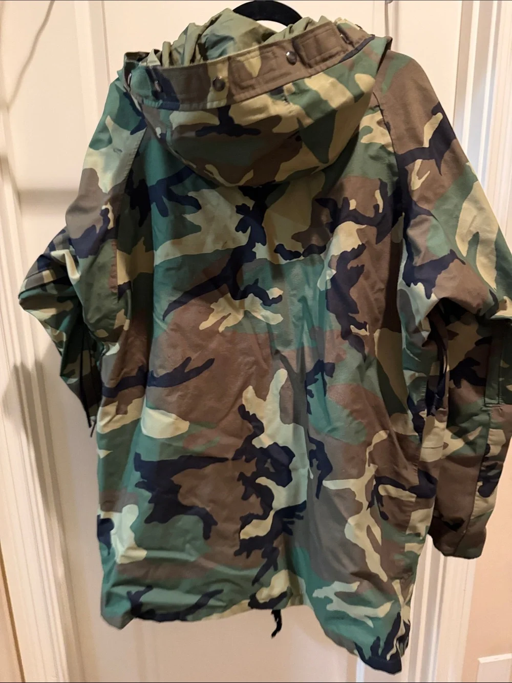 Classic Woodland Camo Military Field Jacket with Hood
